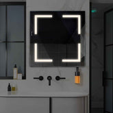 Specchio LED Quadrato | Controllo tramite interruttore a muro | Luce bianca neutra - Reyze Serie Salono Modello 2